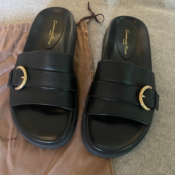 GIANVITO ROSSI
Bilbao buckled leather slides - Picture 4 of 5